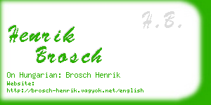 henrik brosch business card